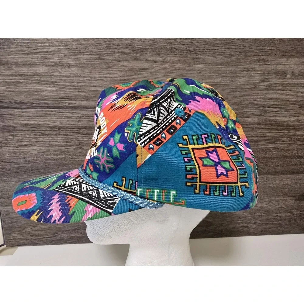 Mens Vintange Baseball Cap 80s 90s Advertising Hat Snapback Bold Aztec Nashville
